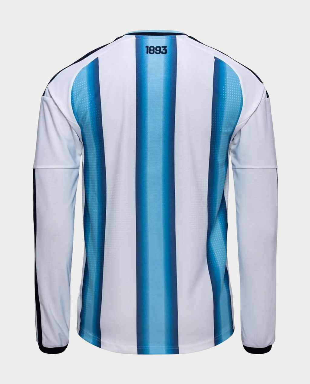 Argentina Home Full Sleeves FIFA WC Jersey featuring stylish blue stripes on a white background