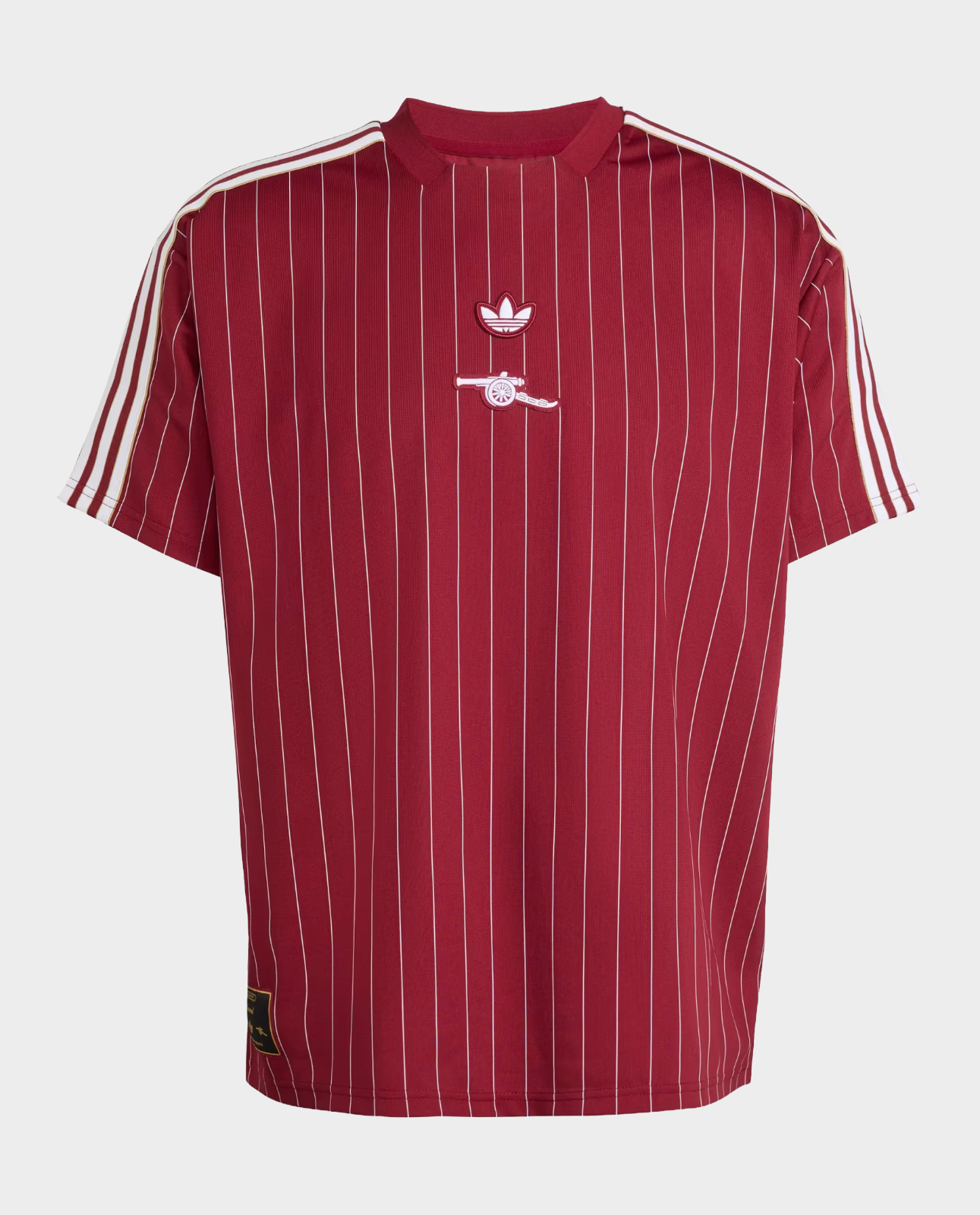 Hoop Store Arsenal 2025-26 player jersey terrace icon with bold red stripes and classic branding