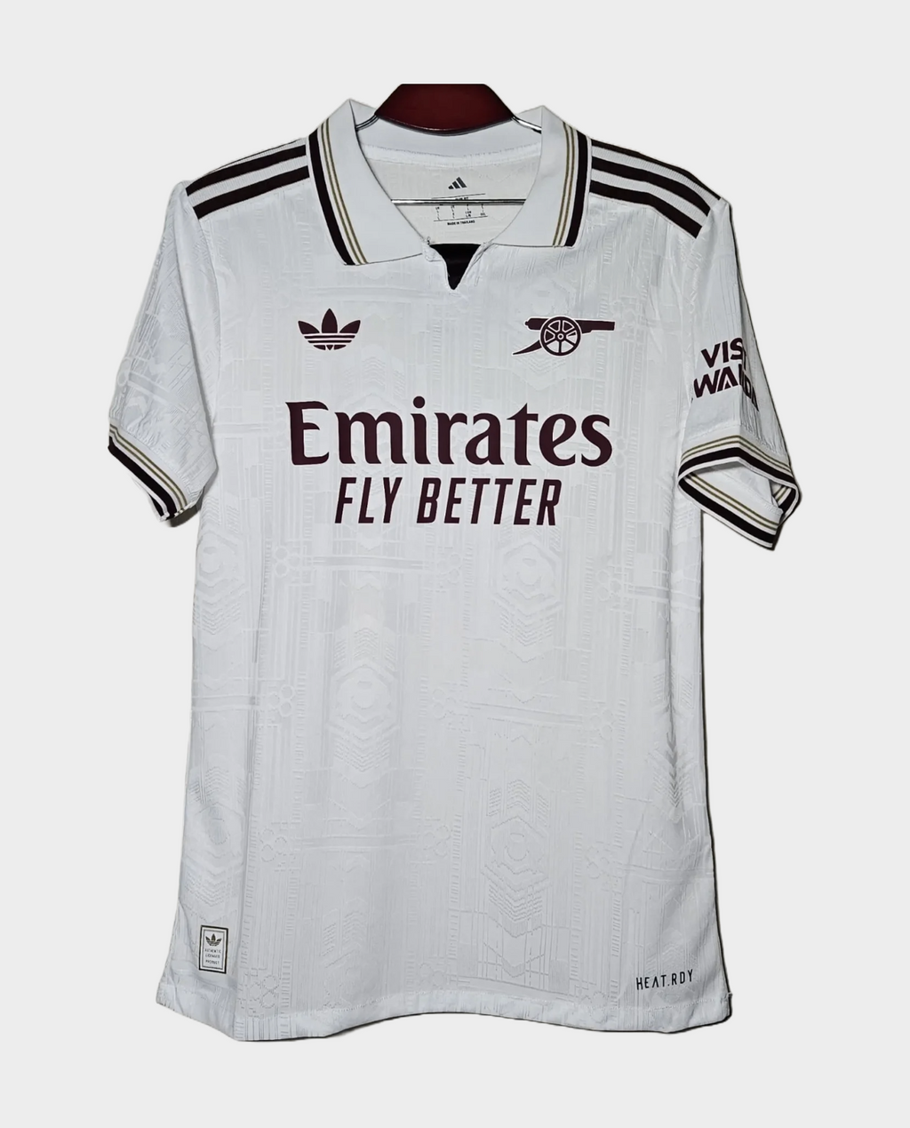 Hoop Store Arsenal 2025 26 third jersey white football shirt with black accents and Emirates Fly Better logo