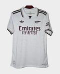 Hoop Store Arsenal 2025 26 third jersey white football shirt with black accents and Emirates Fly Better logo