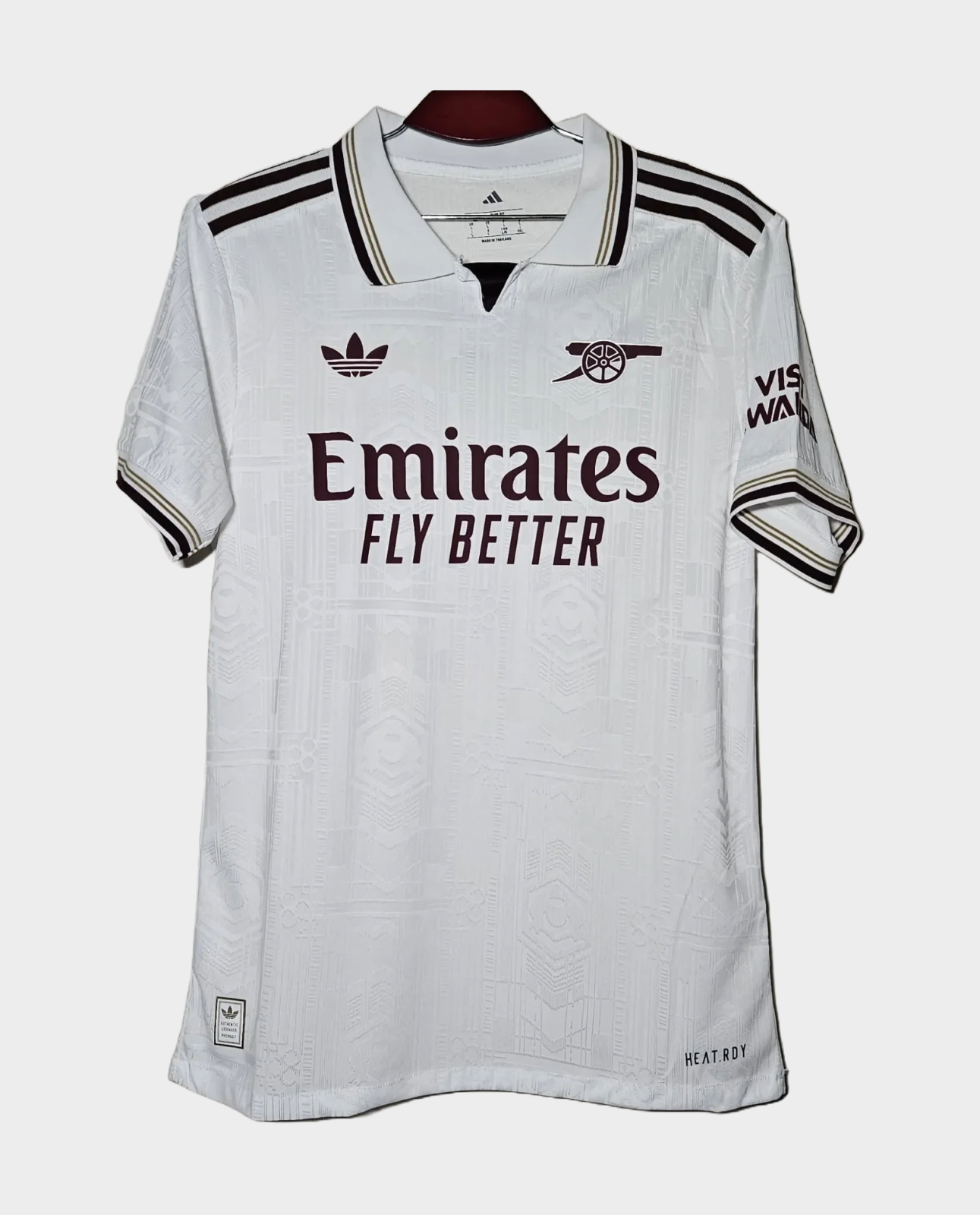 Hoop Store Arsenal 2025 26 third jersey white football shirt with black accents and Emirates Fly Better logo