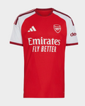 Arsenal Home Jersey 2026-27 featuring a vibrant red design with white accents and Emirates branding