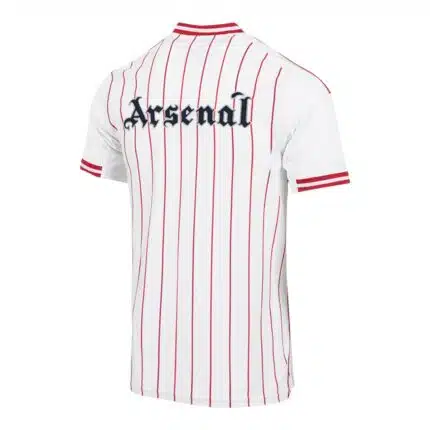 Arsenal US Pack shirt 2025-26 special edition featuring red stripes and classic lettering on the back