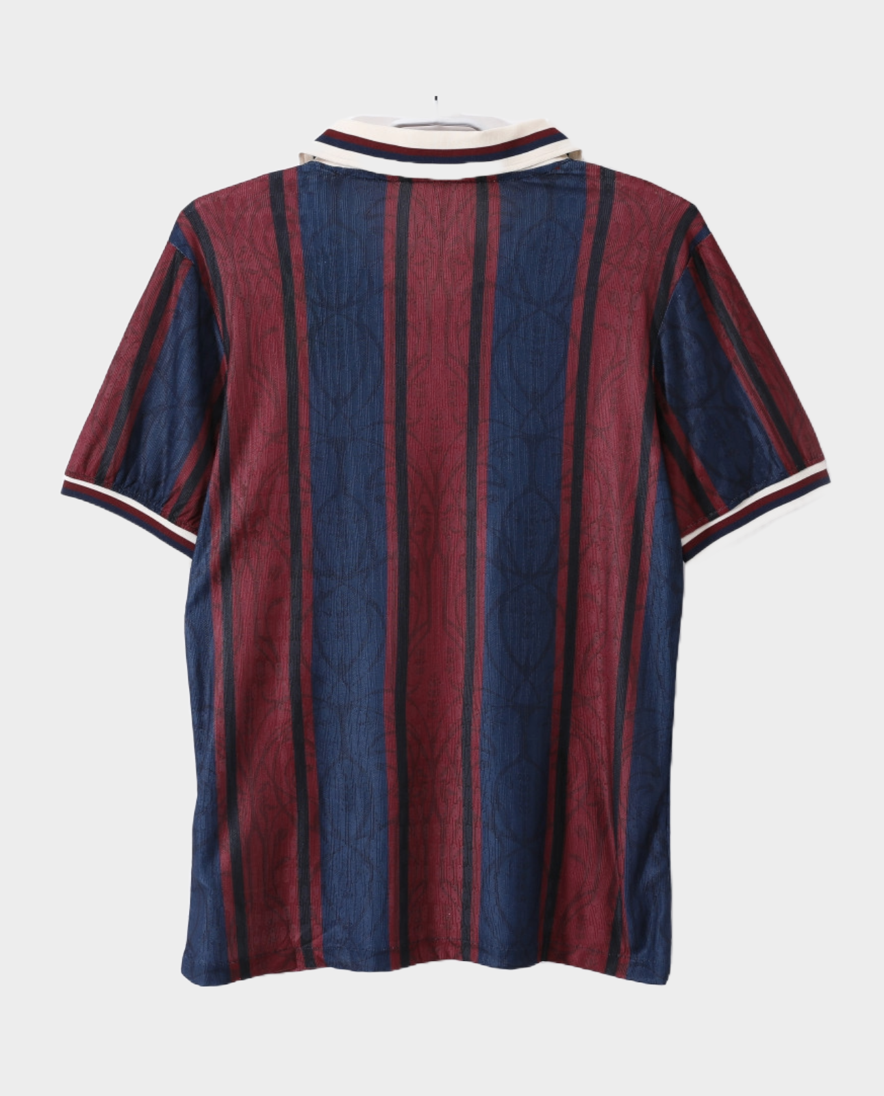 Barcelona 125th Anniversary Jersey 2025 featuring a classic striped design in maroon and blue
