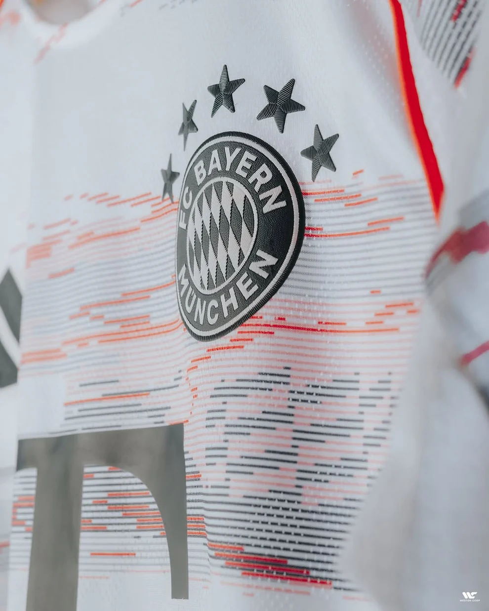 Bayern Munich 2025-26 away jersey player featuring iconic club logo and vibrant design