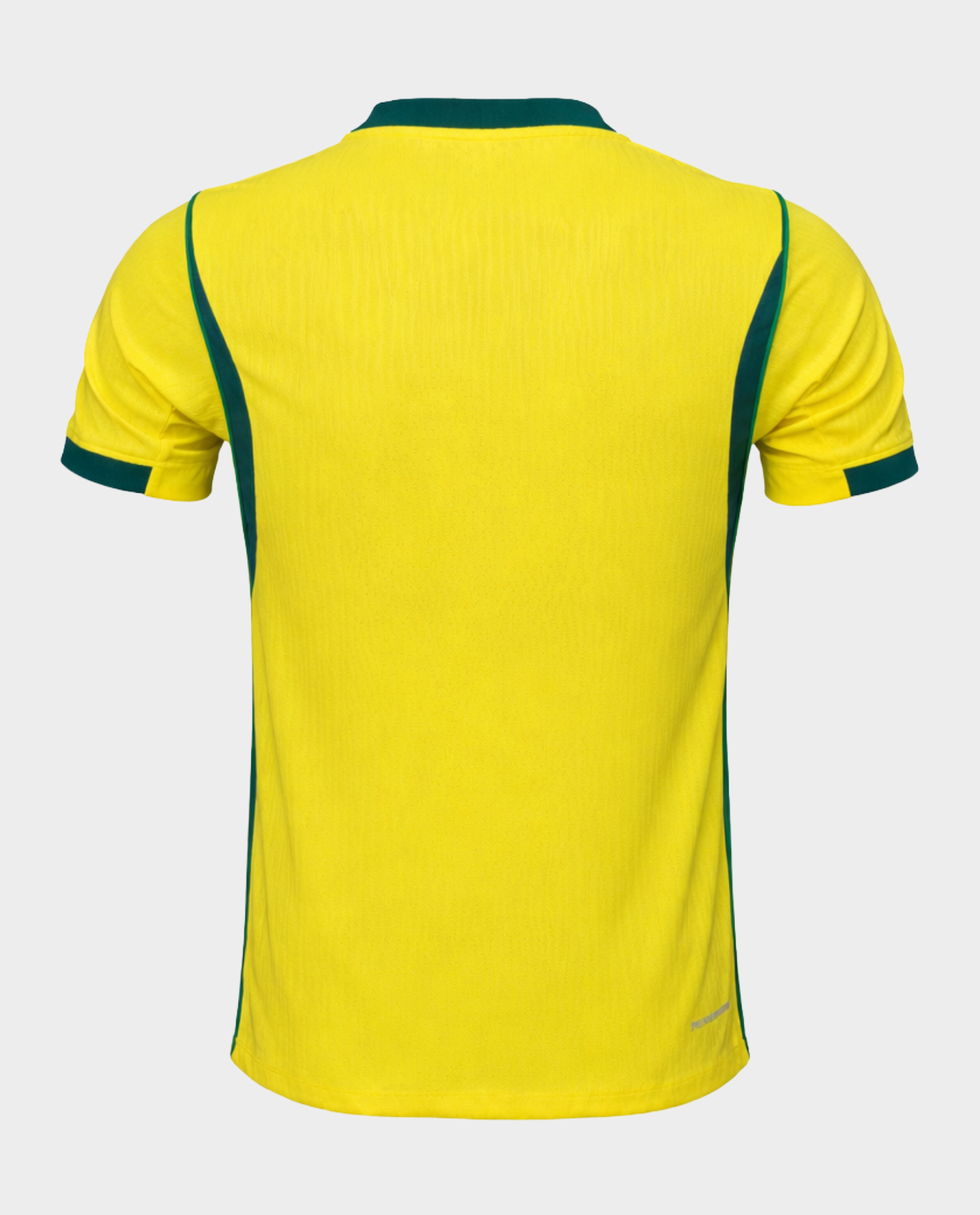Back view of the Brazil 2026 FIFA World Cup jersey in vibrant yellow with green accents