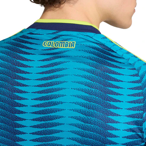 Colombia Away FIFA WC Jersey 2026 featuring a vibrant blue design and breathable fabric