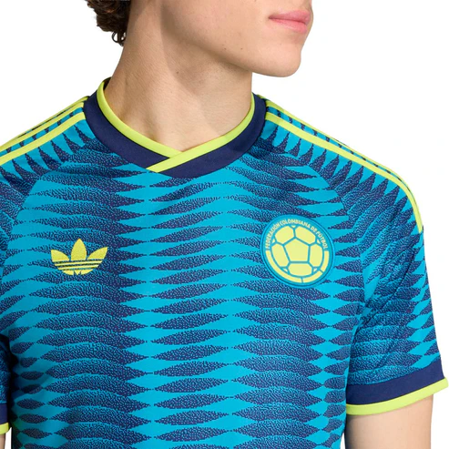 Hoop Store Colombia Away FIFA WC Jersey 2026 in Blue with Unique Pattern and Logo