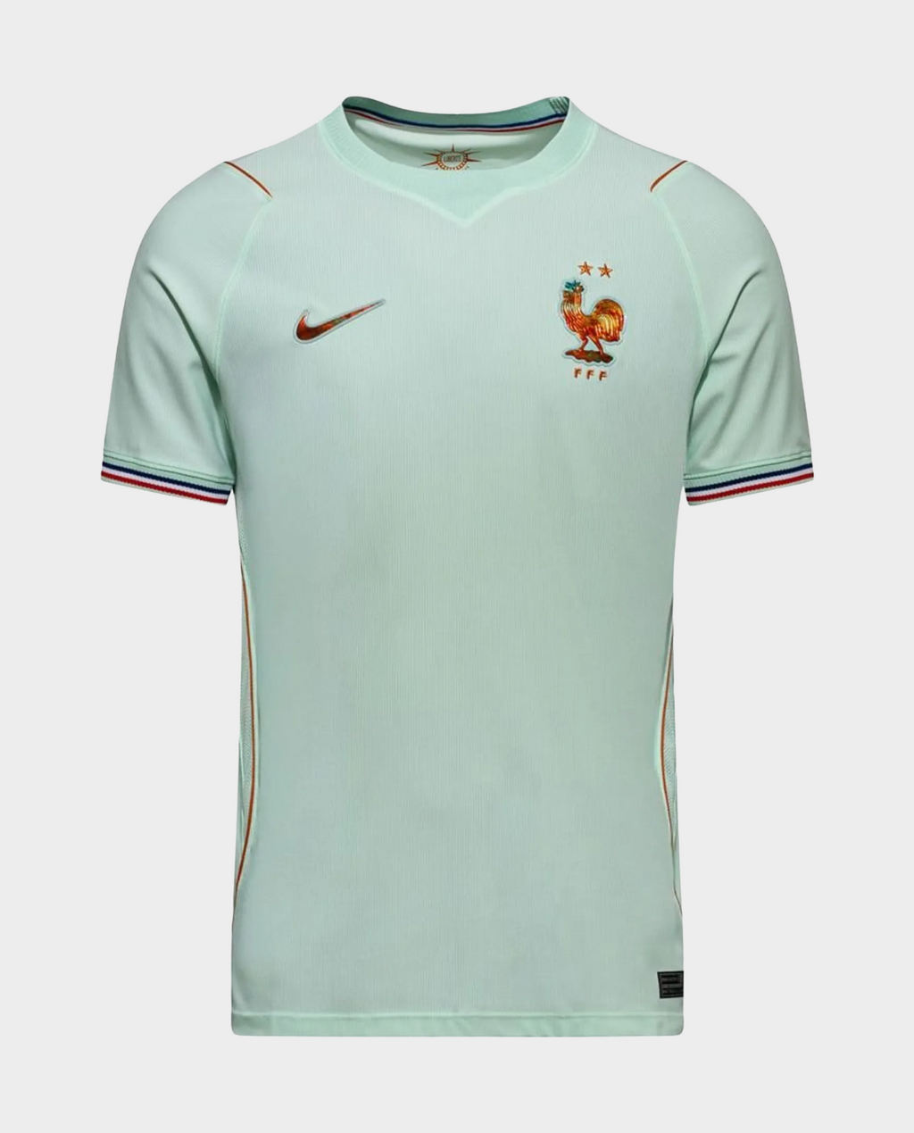 France Away FIFA World Cup Jersey 2026 in mint green with team logo and Nike branding
