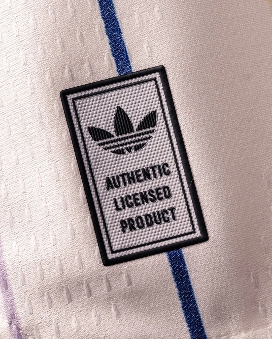 Close-up of the Hoop Store Japan Away FIFA WC Jersey 2026 with Adidas logo and authentic badge