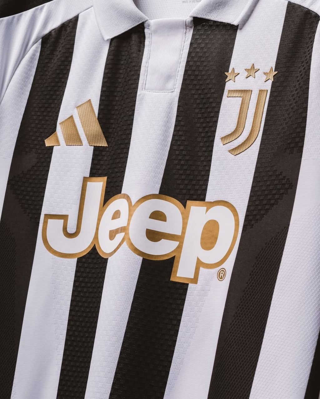 Juventus Home Jersey 2026-27 featuring black and white stripes with Jeep logo and club emblem