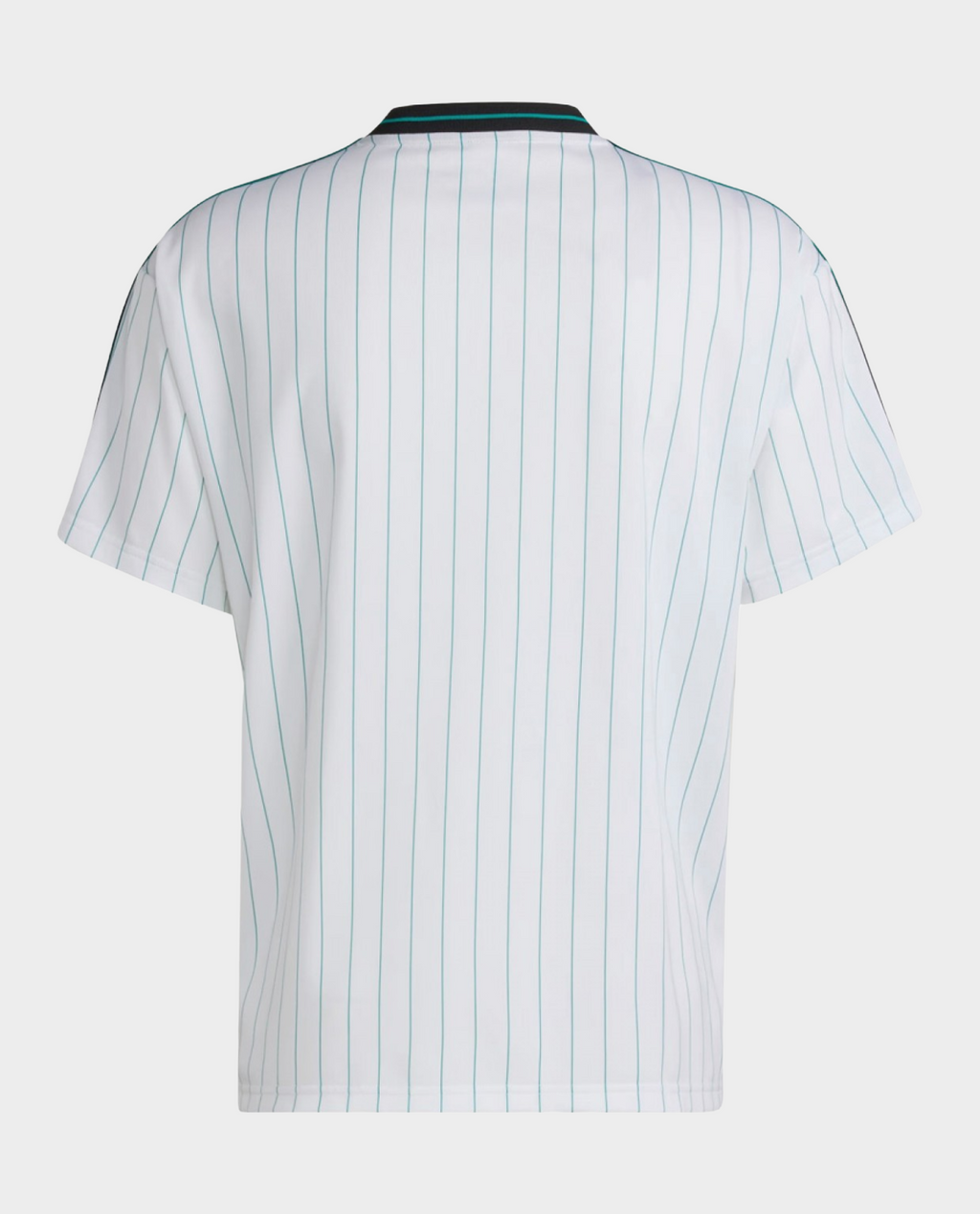 Back view of Liverpool Terrace Icon Jersey 2025-26 with vertical stripes and a classic collar