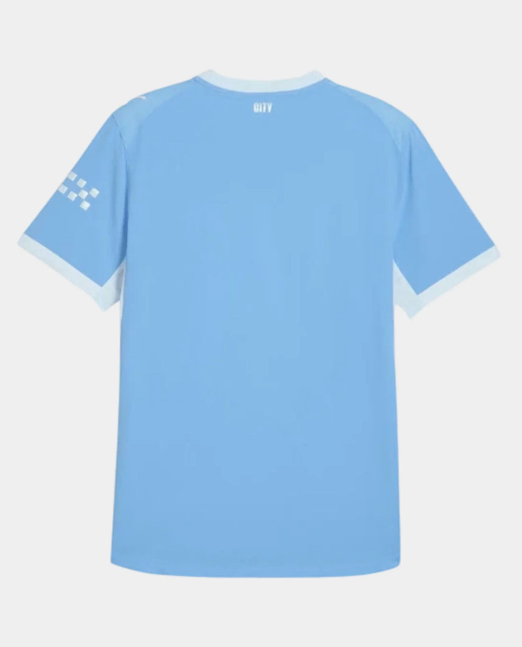 Back view of Manchester City Home Jersey 2026-27 Fan Version in sky blue color