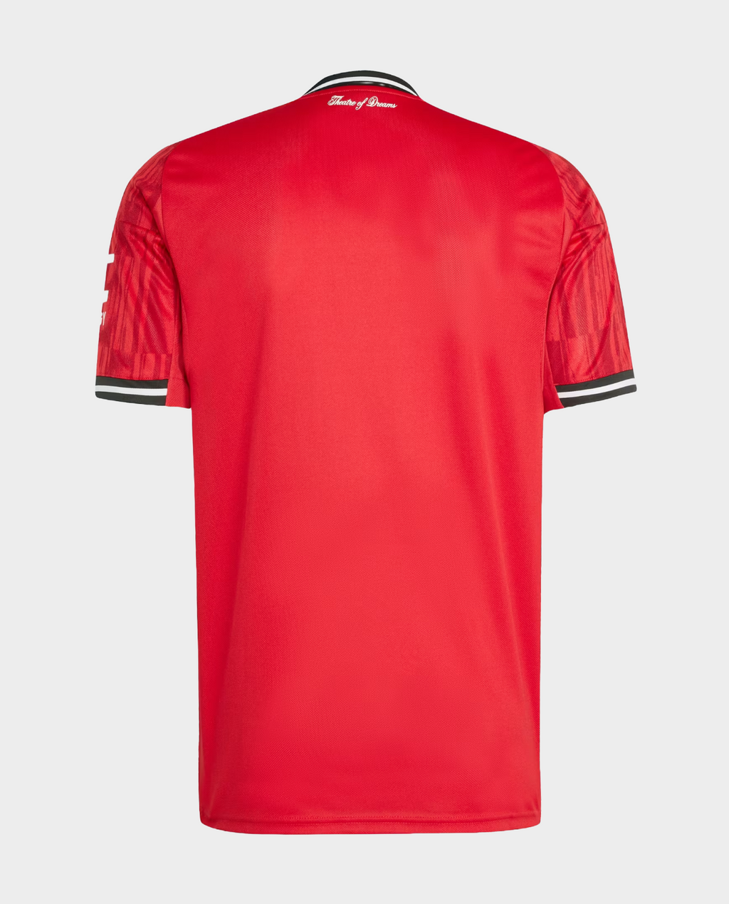 Back view of Manchester United 2025-26 home jersey in red from Hoop Store