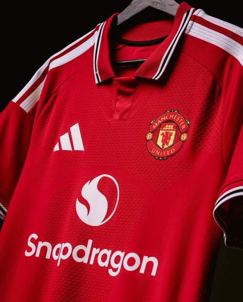 Manchester United Home Jersey 2026-27 featuring the iconic club crest and sponsor logo on vibrant red fabric
