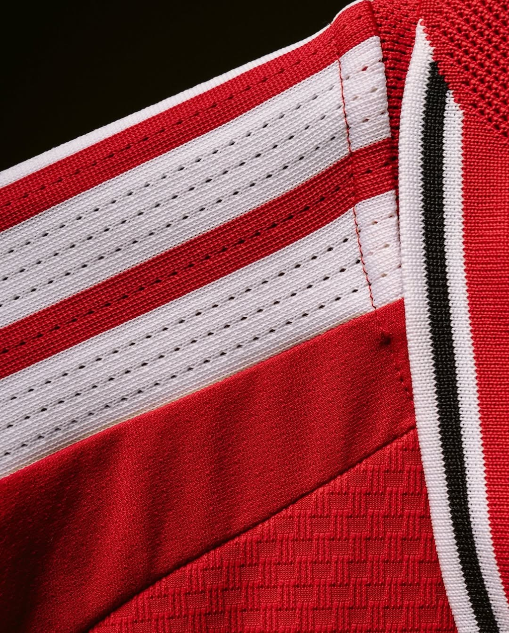 Detailed close-up of the Manchester United Home Jersey 2026-27 showcasing the fabric and design elements