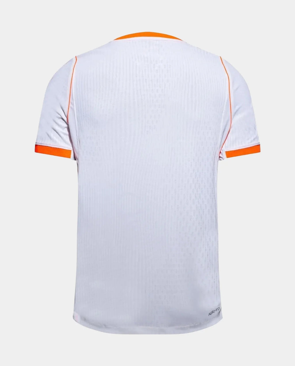 Back view of the Netherlands Away FIFA World Cup Jersey 2026 with orange accents and breathable fabric
