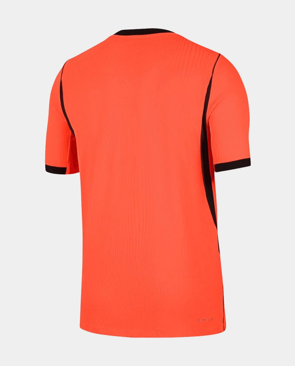 Back view of the Netherlands Home FIFA World Cup Jersey 2026 in bright orange with black accents