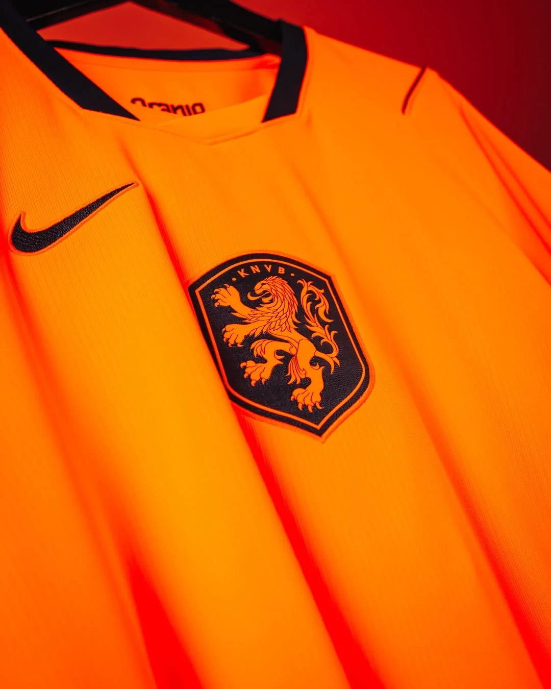 Orange Netherlands Home FIFA World Cup Jersey 2026 featuring the team crest by Hoop Store