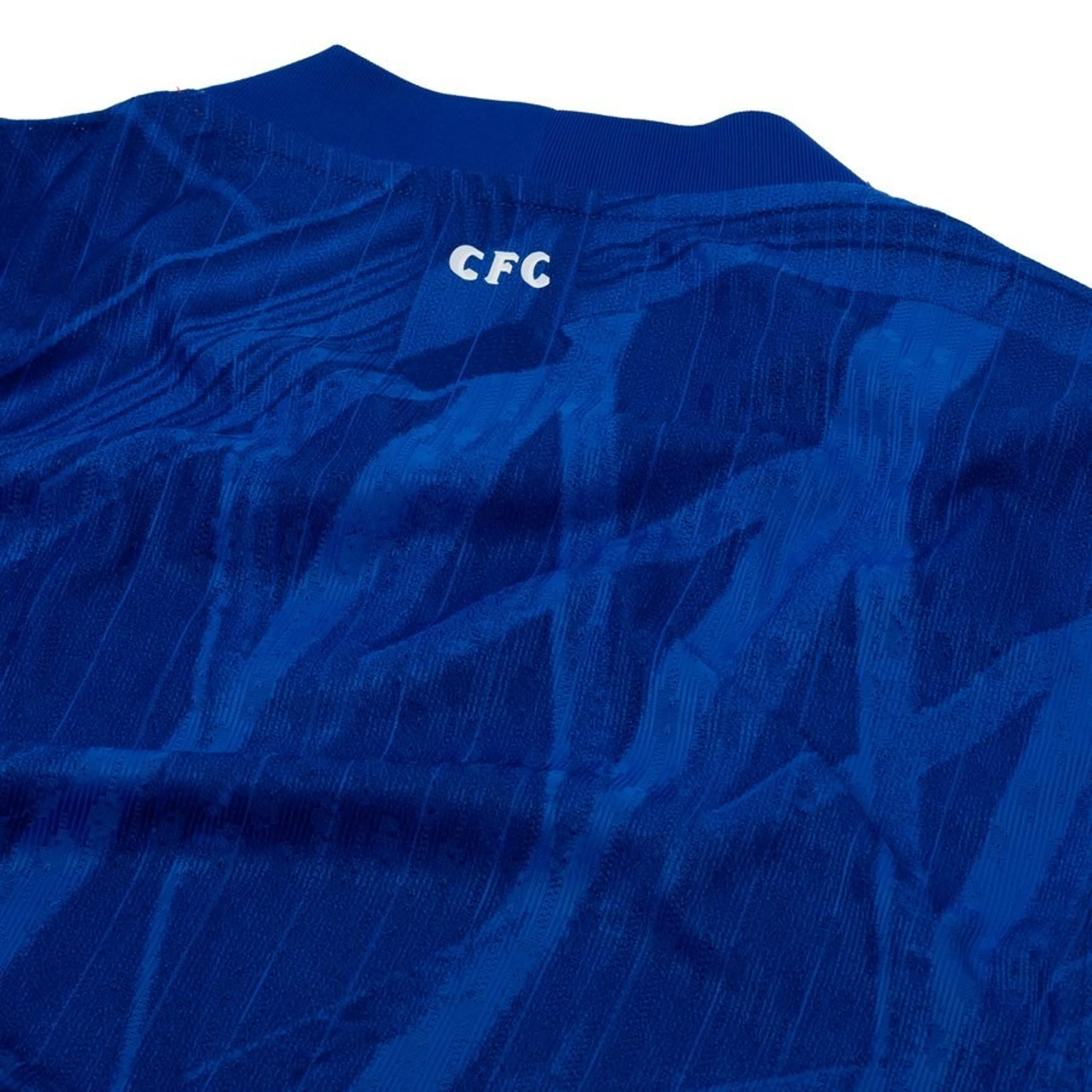 Chelsea home jersey 2025-26 featuring the CFC logo and vibrant blue design for fans