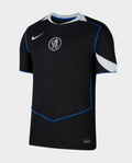 Hoop Store Chelsea Third Jersey 2025-26 Player Version black with blue piping white Nike logo and club crest