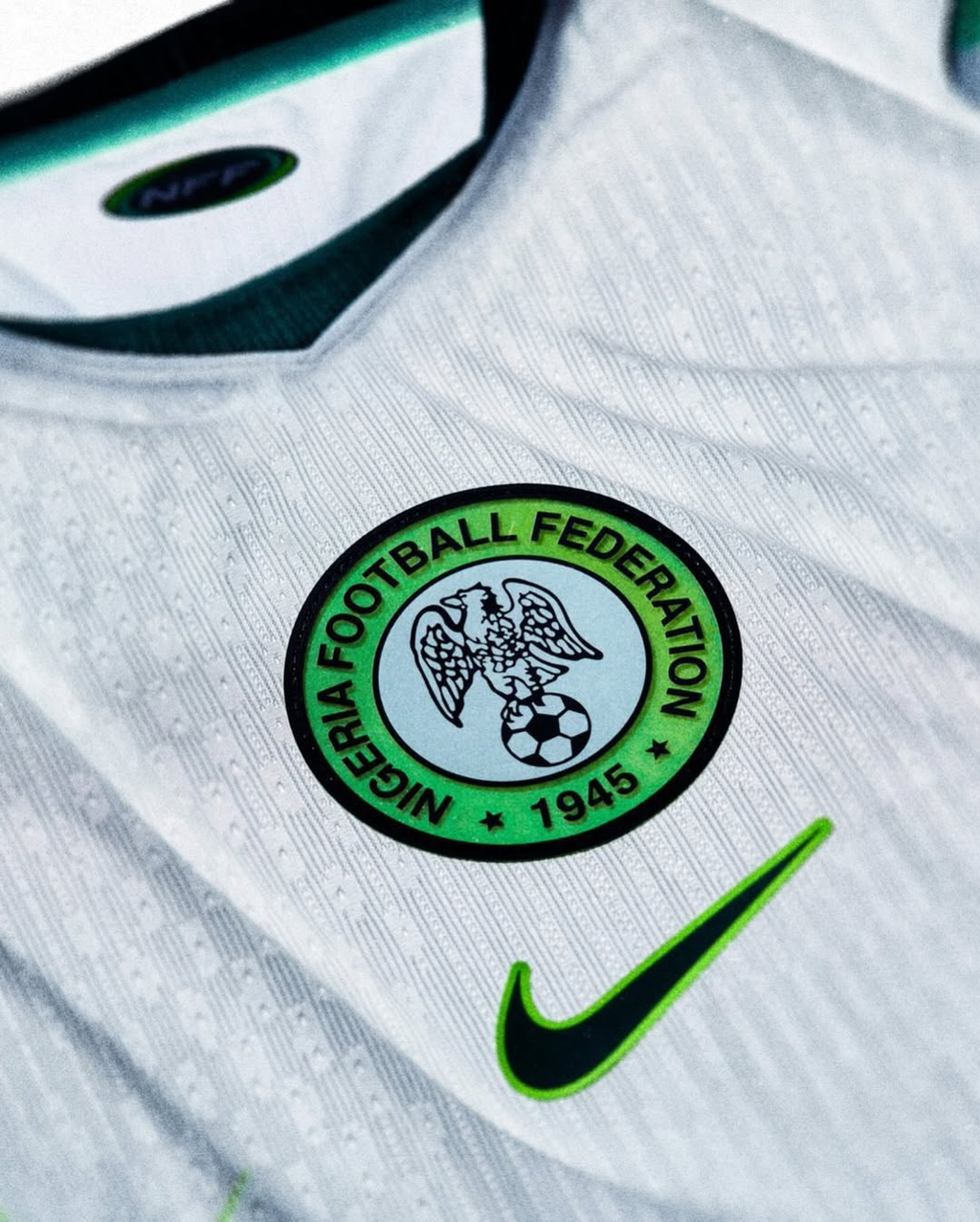 Nigeria Away Jersey 2026-27 featuring the Nigeria Football Federation emblem and Nike logo