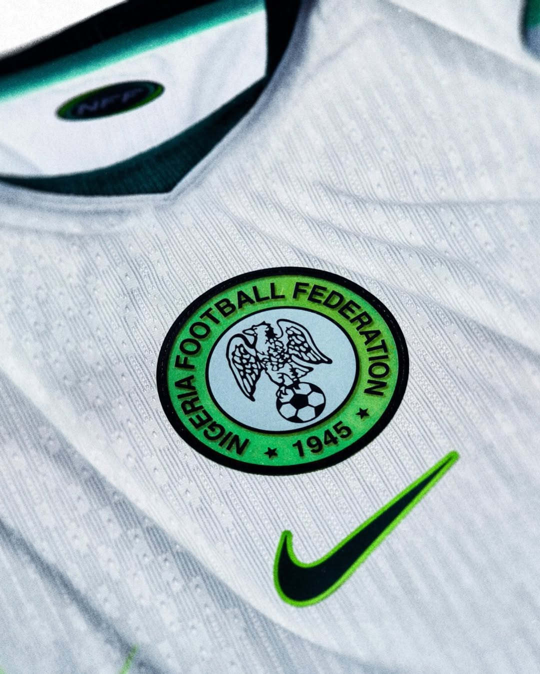 Nigeria Away Jersey 2026-27 featuring the Nigeria Football Federation emblem and Nike logo