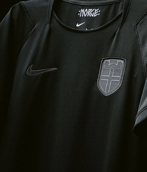 Hoop Store Norway Away FIFA World Cup Jersey 2026 in black with embossed crest and Nike logo