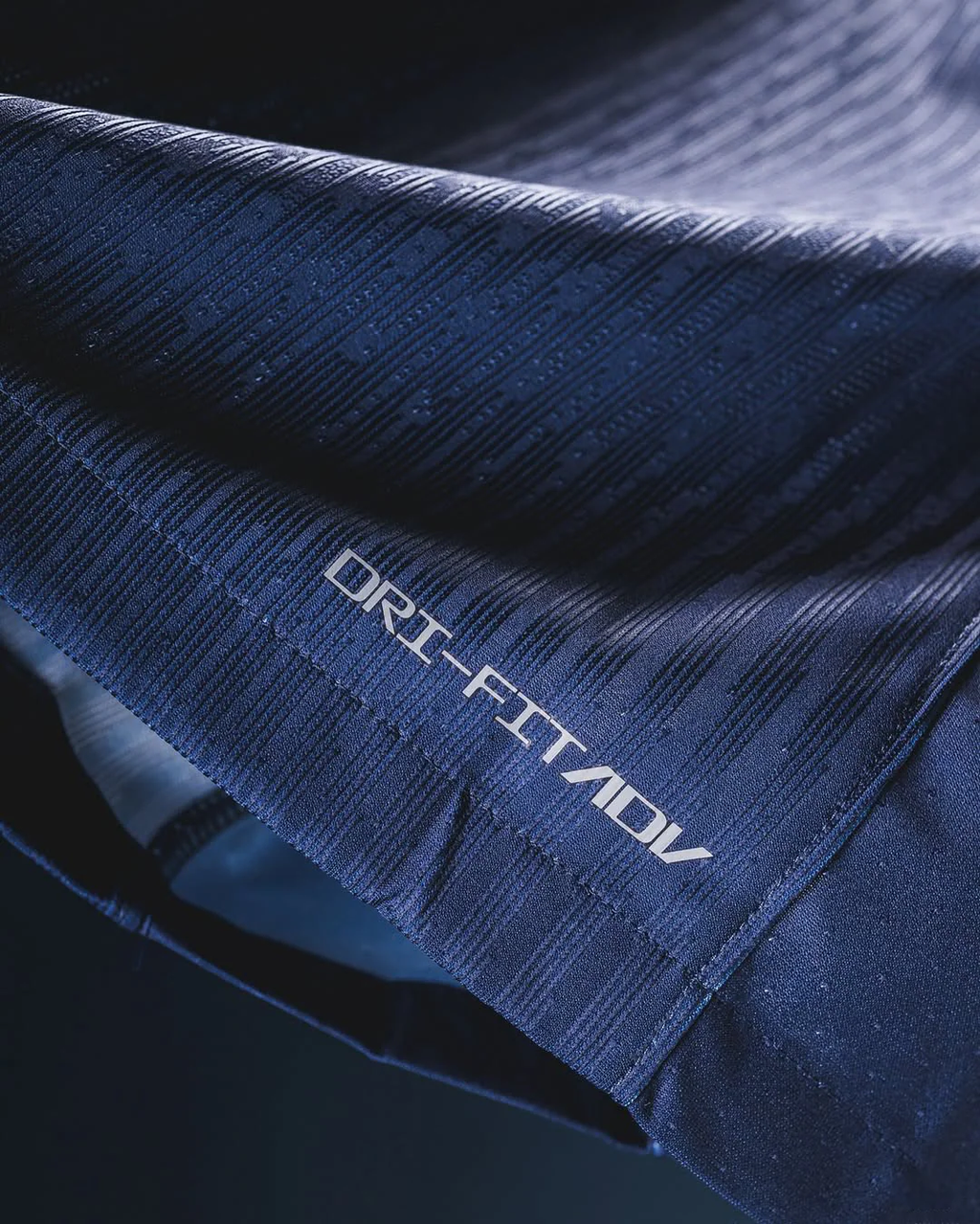 Close-up of Hoop Store Paris home jersey 2025 Player Version showing Dri-FIT ADV fabric detail