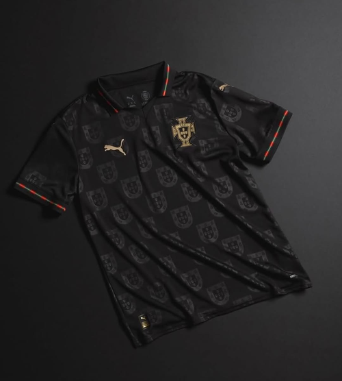 Portugal Panther Negra SE jersey by Hoop Store featuring a sleek black design and iconic crest