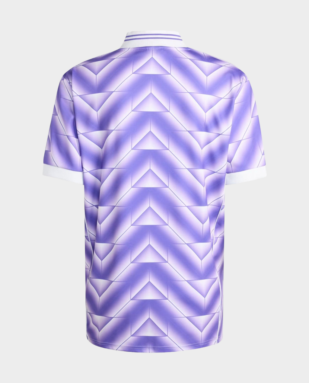 Back view of the Real Madrid LFSTLR Special Edition Jersey 2025-26 with a unique geometric design