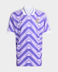 Real Madrid LFSTLR Special Edition Jersey 2025-26 in purple with unique geometric design and Adidas logo