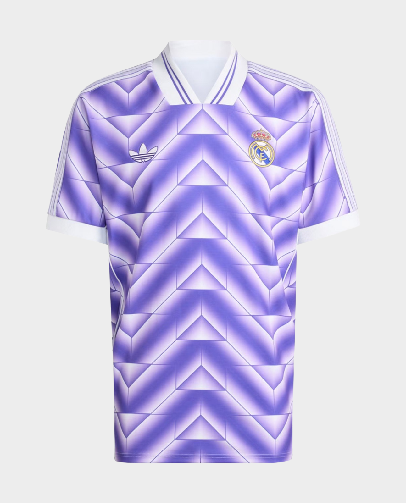Real Madrid LFSTLR Special Edition Jersey 2025-26 in purple with unique geometric design and Adidas logo