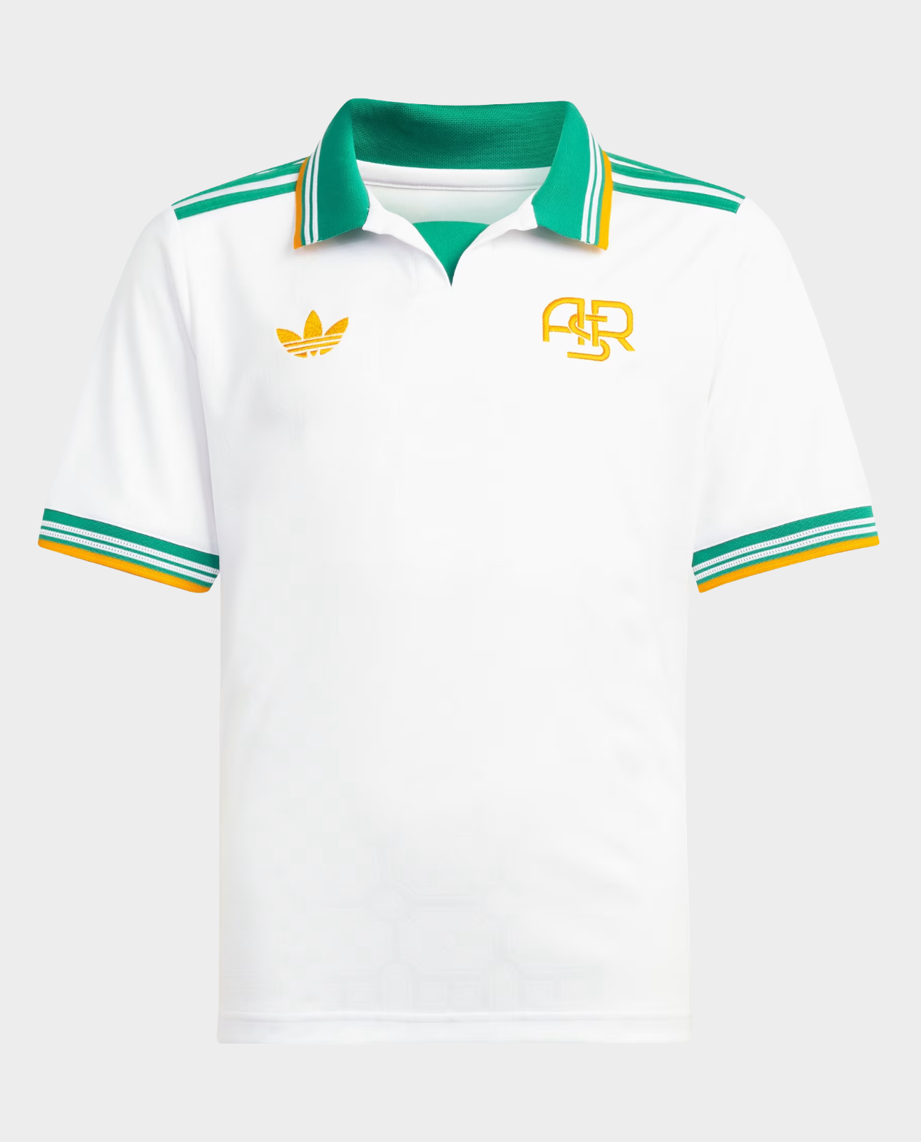 Hoop Store Roma third jersey 2025-26 player version in white with green and yellow accents